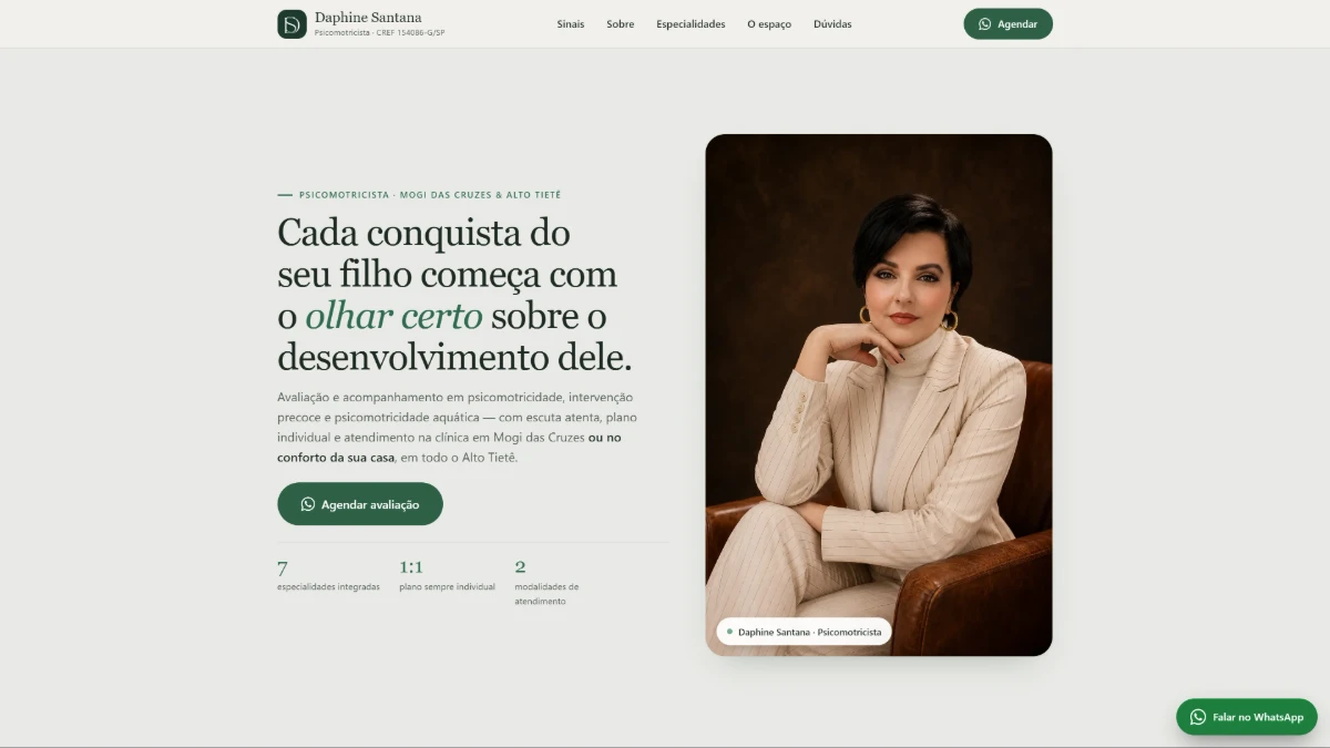 Site da Daphine Santana